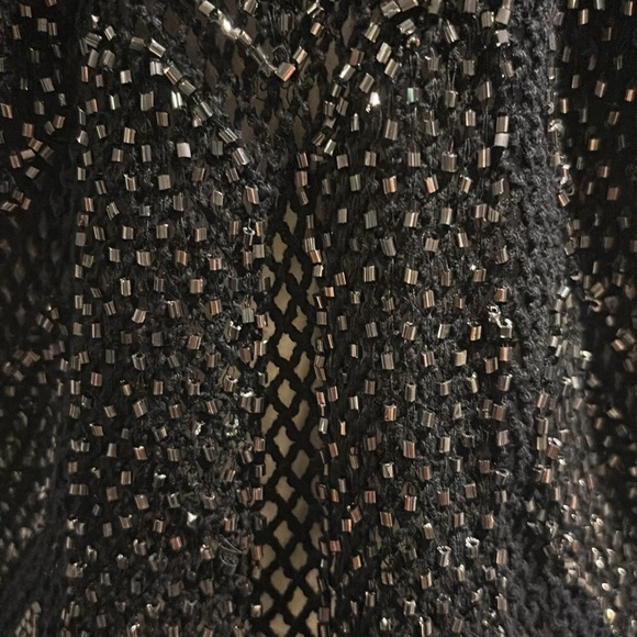 Parker Black and Gold Beaded Silk Sequin Top Size Small - Picture 4 of 9